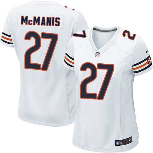 Women's Elite Sherrick McManis Nike Jersey White Road - #27 NFL Chicago Bears